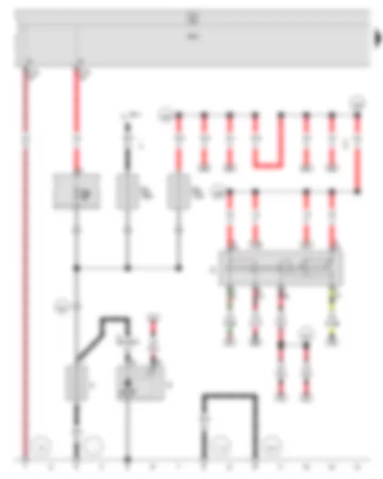 Wiring Diagram  SEAT IBIZA 2013 - Battery - Starter - Ignition/starter switch - Onboard supply control unit
