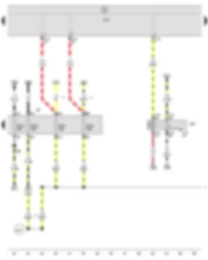 Wiring Diagram  SEAT IBIZA 2013 - Onboard supply control unit - Relay for headlight flasher - Fuse holder C