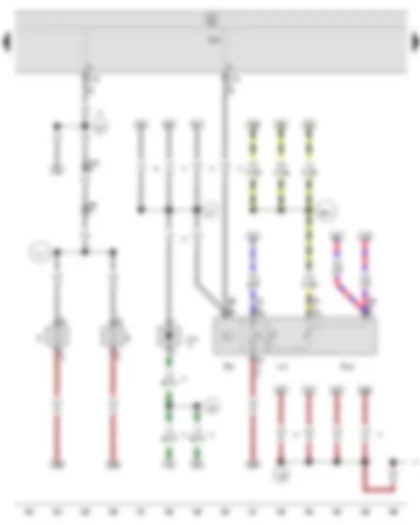 Wiring Diagram  SEAT IBIZA 2013 - Switch and instrument illumination regulator - Headlight range control regulator - Daytime running lights blocking diode - Onboard supply control unit - Number plate light