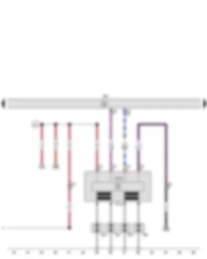 Wiring Diagram  SEAT IBIZA 2015 - Engine control unit - Ignition transformer - Spark plug 1 - Spark plug 2 - Spark plug 3 - Spark plug 4