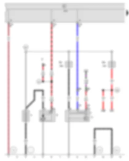 Wiring Diagram  SEAT IBIZA 2014 - Battery - Starter - Alternator - Onboard supply control unit - Fuse 1 in fuse holder A - Fuse 3 in fuse holder A