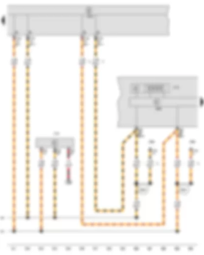 Wiring Diagram  SEAT IBIZA 2013 - Multifunction indicator - Control unit in dash panel insert - Onboard supply control unit