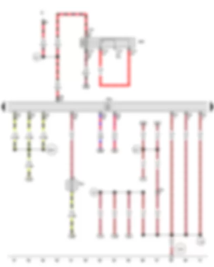 Wiring Diagram  SEAT IBIZA 2014 - Engine control unit - Terminal 50 voltage supply relay - Intake manifold preheating heater element