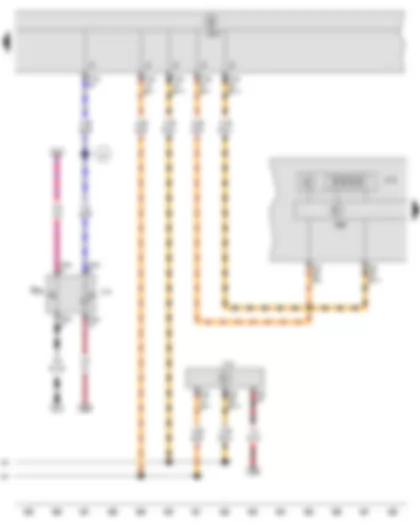 Wiring Diagram  SEAT IBIZA 2015 - Start/Stop operation button - Multifunction indicator - Control unit in dash panel insert - Onboard supply control unit