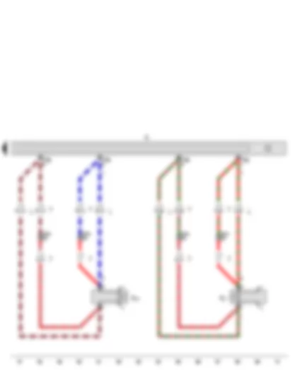 Wiring Diagram  SEAT IBIZA 2013 - Radio - Rear left bass loudspeaker - Rear right bass loudspeaker