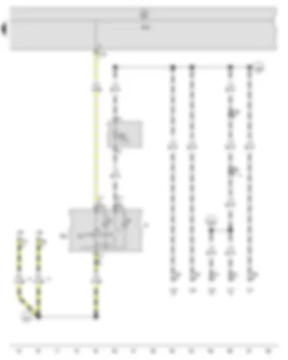 Wiring Diagram  SEAT IBIZA 2013 - Front and rear fog light switch - Onboard supply control unit - Light switch illumination bulb