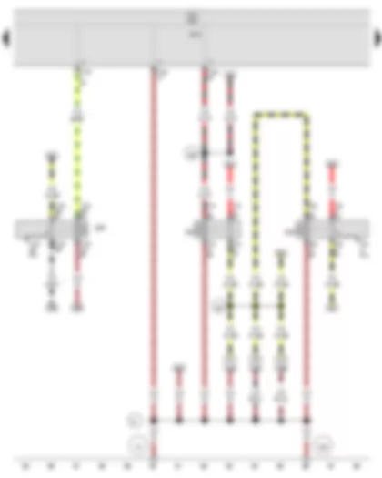 Wiring Diagram  SEAT IBIZA 2014 - X-contact relief relay - Terminal 15 voltage supply relay - Onboard supply control unit - Relay for headlight flasher