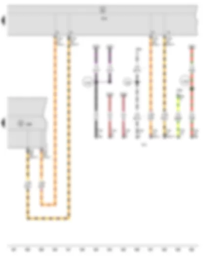 Wiring Diagram  SEAT IBIZA 2014 - Control unit in dash panel insert - Onboard supply control unit - Diagnostic connection