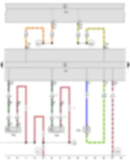Wiring Diagram  SEAT IBIZA 2015 - Evaporator output temperature sender - Air conditioning system control unit - Onboard supply control unit - Air conditioner compressor regulating valve