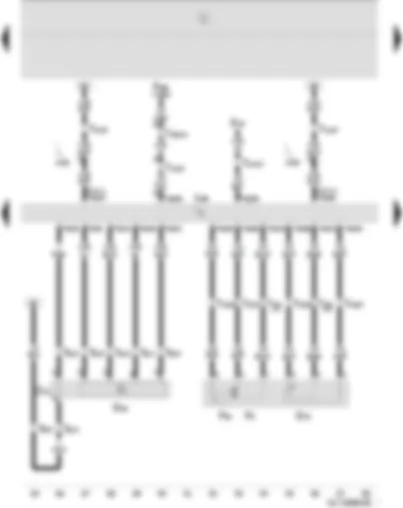 Wiring Diagram  SEAT IBIZA 2009 - Idling speed switch - kickdown switch - lambda probe - accelerator position sender - diesel direct injection system control unit