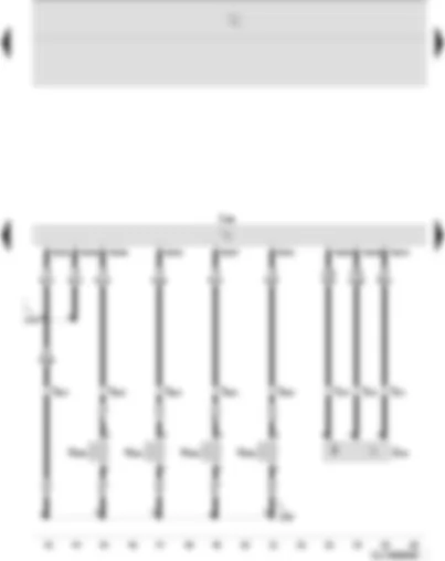 Wiring Diagram  SEAT IBIZA 2009 - Hall sender - diesel direct injection system control unit - unit injector valves - No. 1 - 2 - 3 and 4