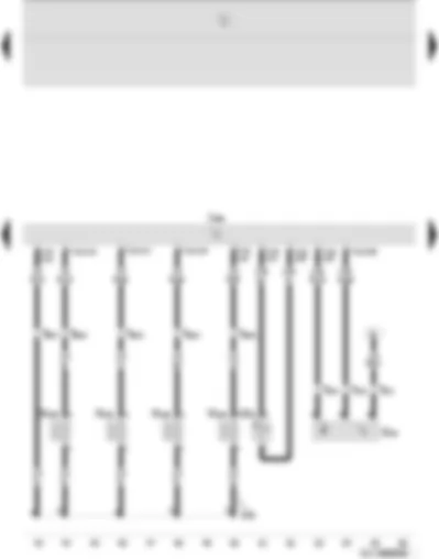 Wiring Diagram  SEAT IBIZA 2007 - Fuel temperature sender - Hall sender - diesel direct injection system control unit - unit injector valves - No. 1 - 2 - 3 and 4