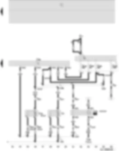 Wiring Diagram  SEAT IBIZA 2007 - Radiator fan run-on relay V7 and V35 1st speed - radiator fan control unit - radiator fan