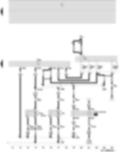 Wiring Diagram  SEAT IBIZA 2007 - Radiator fan run-on relay V7 and V35 1st speed - radiator fan control unit - radiator fan