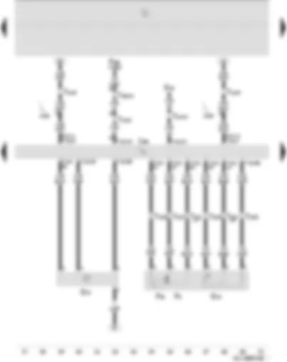 Wiring Diagram  SEAT IBIZA 2009 - Idling speed switch - kickdown switch - air mass meter - accelerator position sender - diesel direct injection system control unit