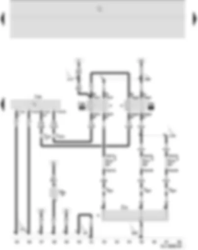 Wiring Diagram  SEAT IBIZA 2009 - Auxiliary air heater element - high heat output and low heat output relay - intake manifold preheating heater element - diesel direct injection system control unit