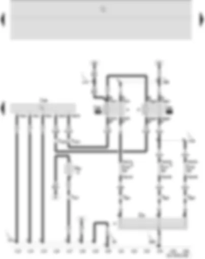 Wiring Diagram  SEAT IBIZA 2008 - Auxiliary air heater element - high heat output relay - low heat output relay - diesel direct injection system control unit