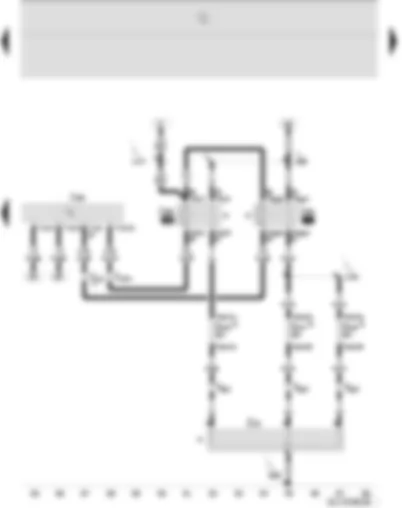 Wiring Diagram  SEAT IBIZA 2008 - Auxiliary air heater element - high heat output and low heat output relay - diesel direct injection system control unit