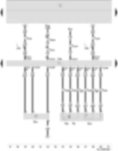 Wiring Diagram  SEAT IBIZA 2009 - Idling speed switch - kickdown switch - air mass meter - accelerator position sender - diesel direct injection system control unit