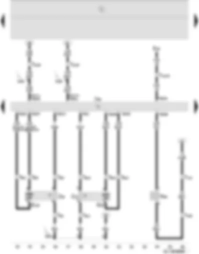 Wiring Diagram  SEAT IBIZA 2009 - Activated charcoal filter system solenoid valve 1 - lambda probe - lambda probe after catalytic converter - Simos control unit
