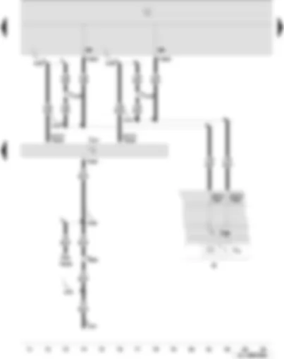 Wiring Diagram  SEAT IBIZA 2009 - Selector lever position display - control unit with display in dash panel insert - automatic gearbox control unit