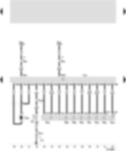 Wiring Diagram  SEAT IBIZA 2000 - In automatic gearbox control unit - kick-down switch - gearbox speed sender - gearbox oil temperature sender