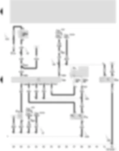 Wiring Diagram  SEAT IBIZA 2001 - Radiator fan control unit - radiator fan thermo-switch - ambient temperature switch - high pressure sender