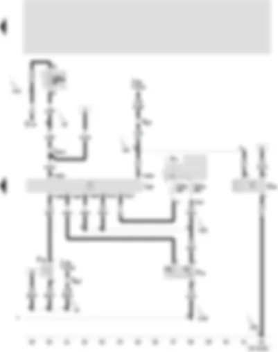 Wiring Diagram  SEAT IBIZA 2001 - Control unit for radiator fan - radiator fan thermo switch - ambient temperature switch - high pressure sender
