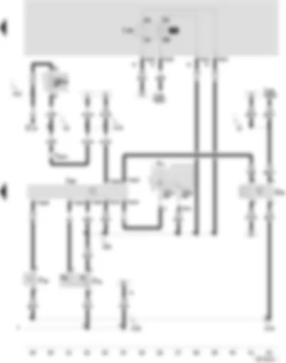 Wiring Diagram  SEAT IBIZA 2001 - Control unit for radiator fan - radiator fan thermo switch - ambient temperature switch - high pressure sender - control unit for radiator fan run-on