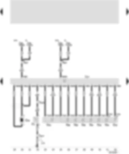 Wiring Diagram  SEAT IBIZA 2001 - In automatic gearbox control unit - kick-down switch - gearbox speed sender - gearbox oil temperature sender