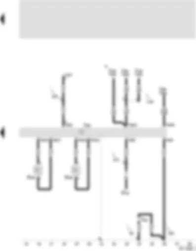 Wiring Diagram  SEAT IBIZA 2001 - Airbag control unit - belt tensioner igniter -1- driver side - belt tensioner igniter -2- front passenger side