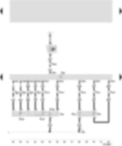 Wiring Diagram  SEAT IBIZA 2001 - Marelli 1AV control unit (injection system) - intake air temperature sender - intake manifold pressure sender - throttle valve drive (electric throttle operation)