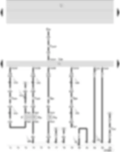 Wiring Diagram  SEAT IBIZA 2002 - Direct injection diesel control unit - brake light switch - clutch pedal switch