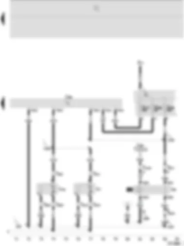 Wiring Diagram  SEAT IBIZA 2002 - Control unit for radiator fan - radiator fan - radiator fan - right - run-on relay (radiator fan II)