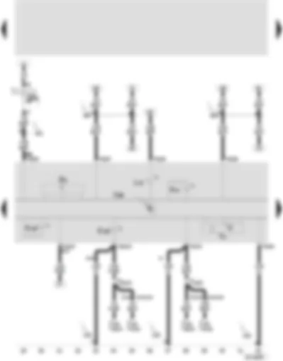 Wiring Diagram  SEAT IBIZA 2002 - Control unit with warning lamps on the instrument panel - rev. counter - warning lamp for ABS - fuel level warning lamp - Stability Program warning lamp