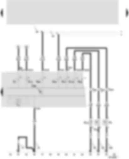 Wiring Diagram  SEAT IBIZA 2002 - Control unit with warning lamps on the dash panel insert - hand brake control switch - brake fluid level switch - coolant level indicator sender