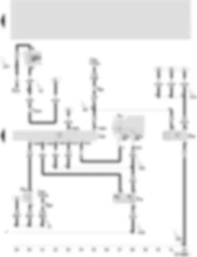 Wiring Diagram  SEAT IBIZA 2001 - Coolant fan control unit - coolant fan thermo-switch - ambient temperature indicator - high pressure sender