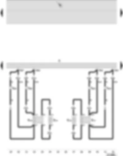 Wiring Diagram  SEAT IBIZA 2002 - Radio - rear left treble speaker - rear left bass speaker - rear right treble speaker - rear right bass speaker