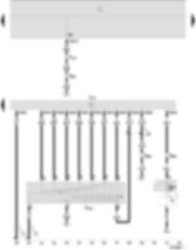 Wiring Diagram  SEAT IBIZA 2002 - Automatic gearbox control unit - multi-function switch