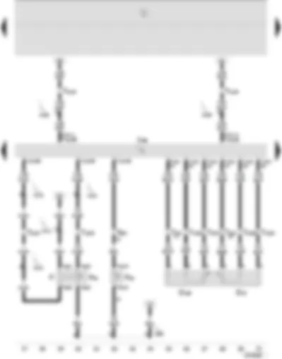 Wiring Diagram  SEAT IBIZA 2002 - 4MV control unit (injection system) - accelerator pedal position senders - brake pedal switch - clutch pedal switch for warning buzzer