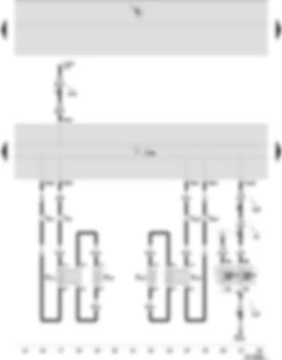 Wiring Diagram  SEAT IBIZA 2002 - Control unit with display for radio and navigation - front treble loudspeaker - front bass loudspeaker