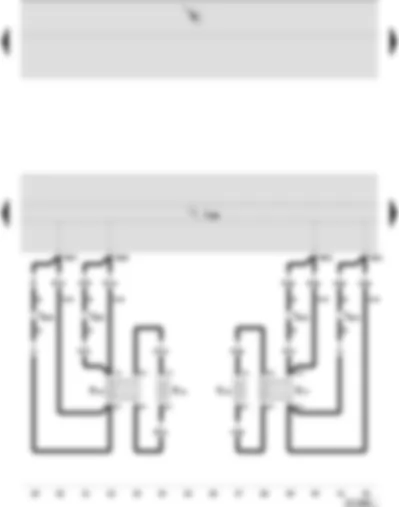 Wiring Diagram  SEAT IBIZA 2002 - Control unit with display for radio and navigation - rear treble loudspeaker - rear bass loudspeaker