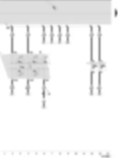 Wiring Diagram  SEAT IBIZA 2002 - Dash panel insert - main beam warning lamp - side light warning lamp - turn signal warning lamp - rear fog light warning lamp - fog light warning lamp