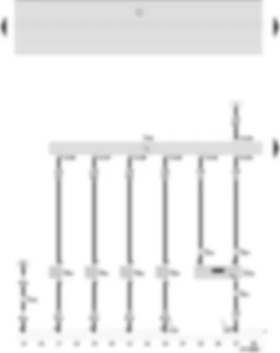 Wiring Diagram  SEAT IBIZA 2004 - Motronic control unit - engine speed sender - injector - cylinder 1 - 2 - 3 and 4