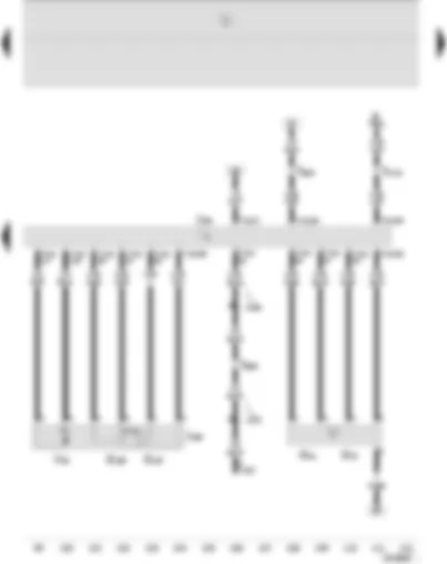 Wiring Diagram  SEAT IBIZA 2003 - Motronic control unit - throttle valve control unit - air mass meter - intake air temperature sender