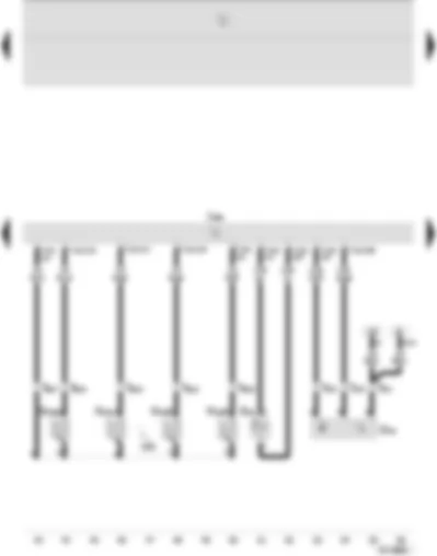 Wiring Diagram  SEAT IBIZA 2003 - Diesel direct injection system control unit - unit injector solenoid valve - cylinders 1 - 2 - 3 and 4 - fuel temperature sender - Hall sender