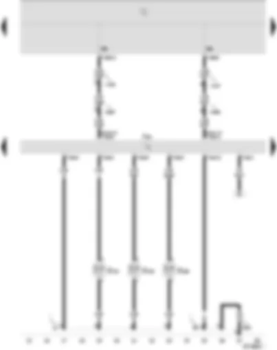 Wiring Diagram  SEAT IBIZA 2003 - Air conditioning system control unit - centre vent temperature sender - footwell vent temperature sender - evaporator output temperature sender