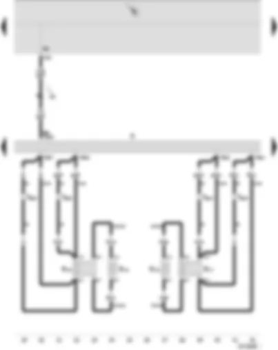 Wiring Diagram  SEAT IBIZA 2004 - Radio - treble loudspeaker - rear left - bass loudspeaker - rear left treble loudspeaker - rear right - bass loudspeaker - rear right