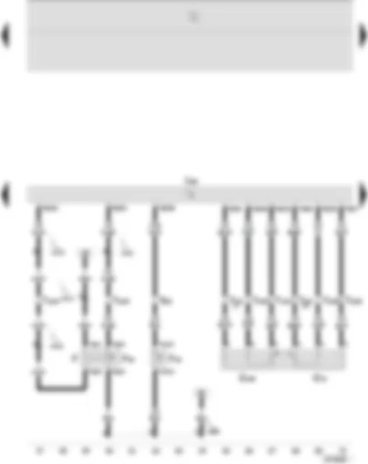 Wiring Diagram  SEAT IBIZA 2004 - Motronic control unit - accelerator pedal position sender - brake pedal switch - clutch pedal switch