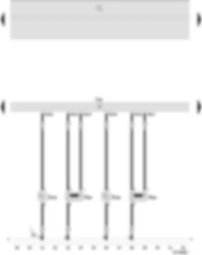 Wiring Diagram  SEAT IBIZA 2009 - Airbag control unit - crash sensor for driver and front passenger side curtain airbag - driver and front passenger side curtain airbag igniter